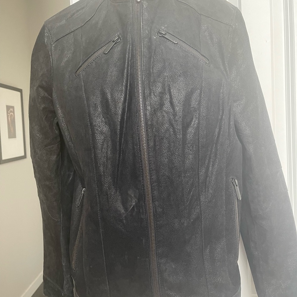 Stormtech leather ladies jacket